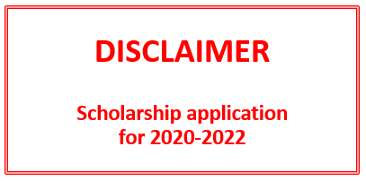Scholarship application 2020-2022
